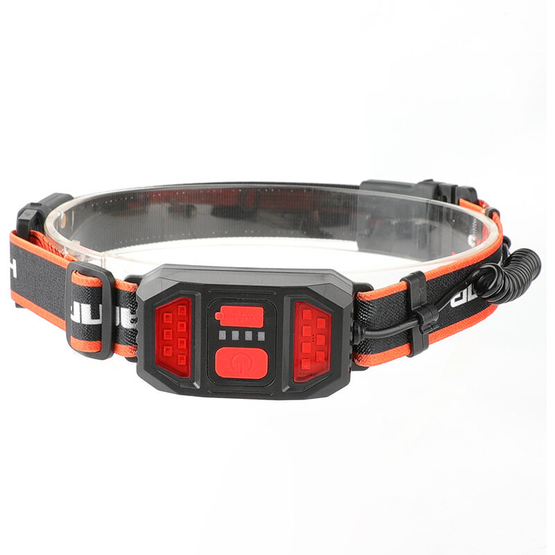 foto del prodotto ulisem lampada frontale a led ricaricabile usb lampada frontale impermeabile per esterni a luce rossa