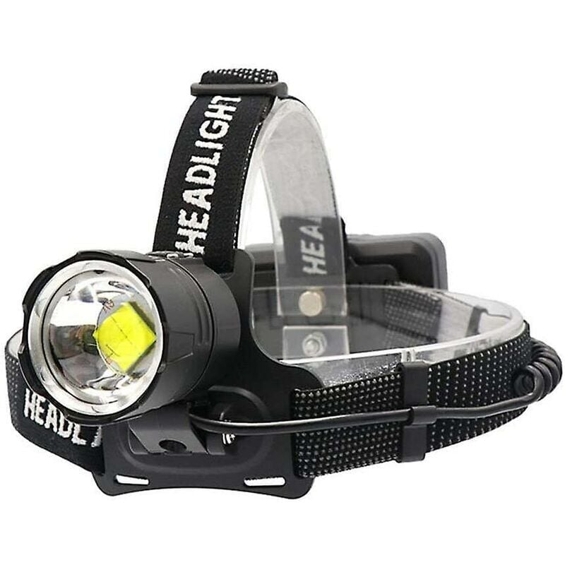 foto del prodotto ulisem lampada frontale led ricaricabile 10000 lumen xhp70.2 lampada frontale potente lampada da lavoro ad alta potenza faro zoomabile per pesca
