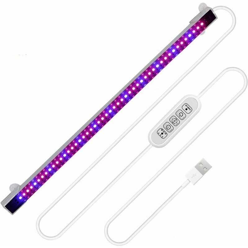 foto del prodotto ulisem lampada per piante con funzione timer di accensione spegnimento automatico, dotata di 48 led per favorire la crescita delle piante da