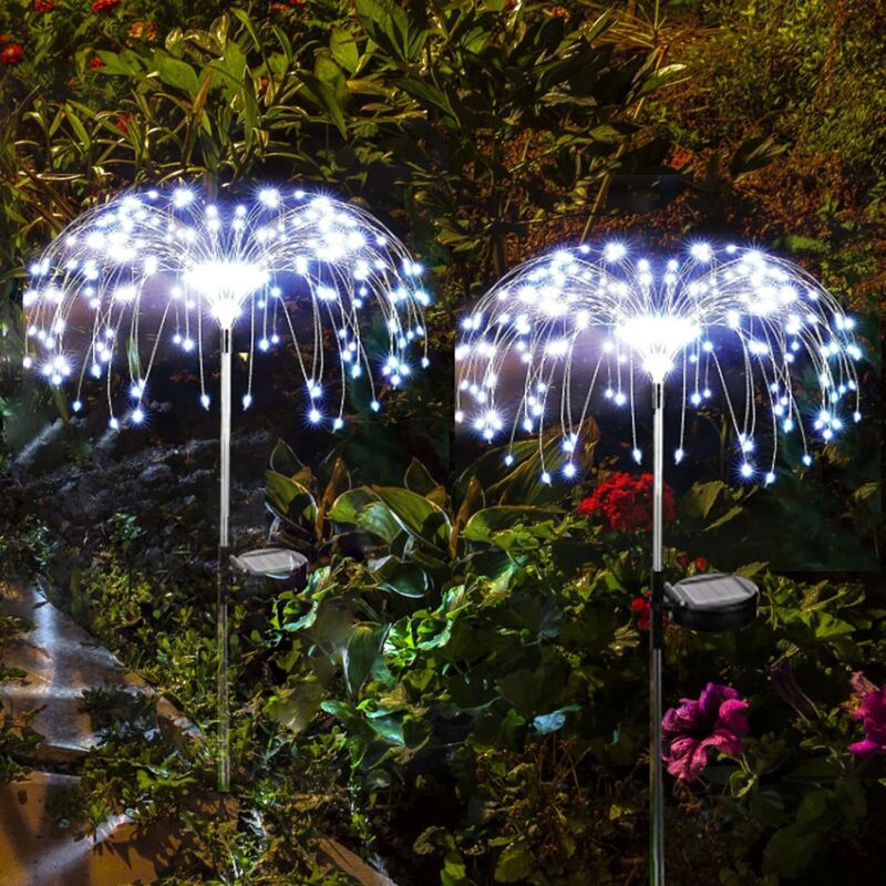 foto del prodotto ulisem luci solari da giardino per esterni 120 led fuochi d artificio solari 40 fili di rame luci a stringa fai da te per feste patio prato