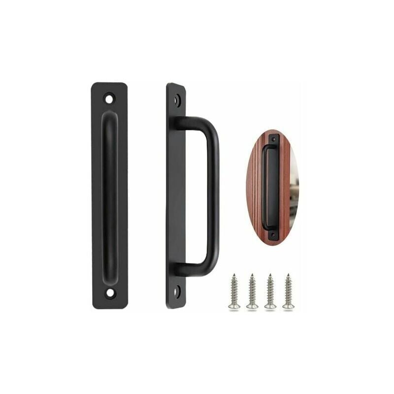 foto del prodotto ulisem - maniglia per porta scorrevole confezione da 2 maniglia per porta del fienile resistente maniglia per porta scorrevole maniglia per cancello