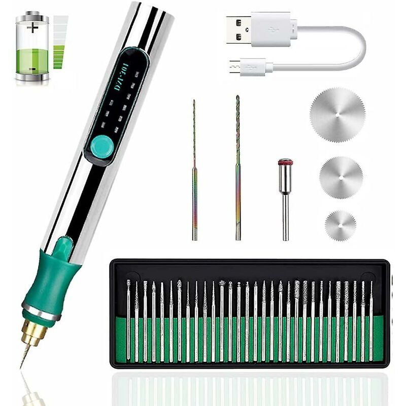 foto del prodotto ulisem mini incisore elettrico cordless rotativo penna per incisione