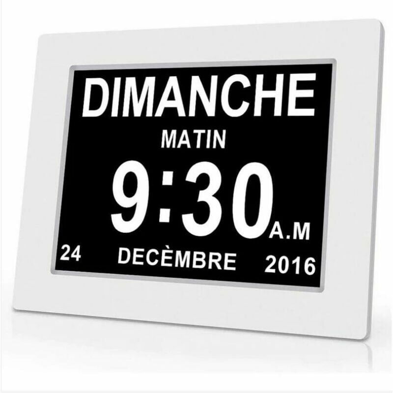 foto del prodotto ulisem orologio digitale da 7 pollici con calendario, data e ora, orologio per l alzheimer per genitori, promemoria per farmaci per nonni e bambini