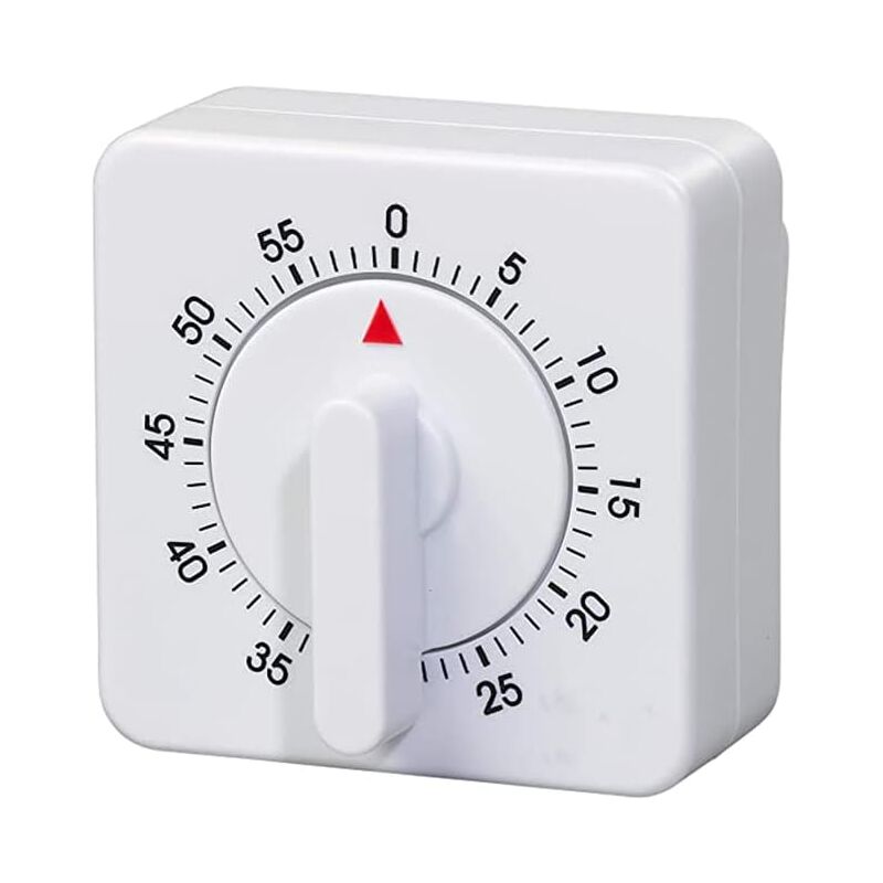 foto del prodotto ulisem piccolo timer a pendolo meccanico quadrato, 60 minuti 1 ora portatile, nessuna batteria richiesta per il controllo della rotazione