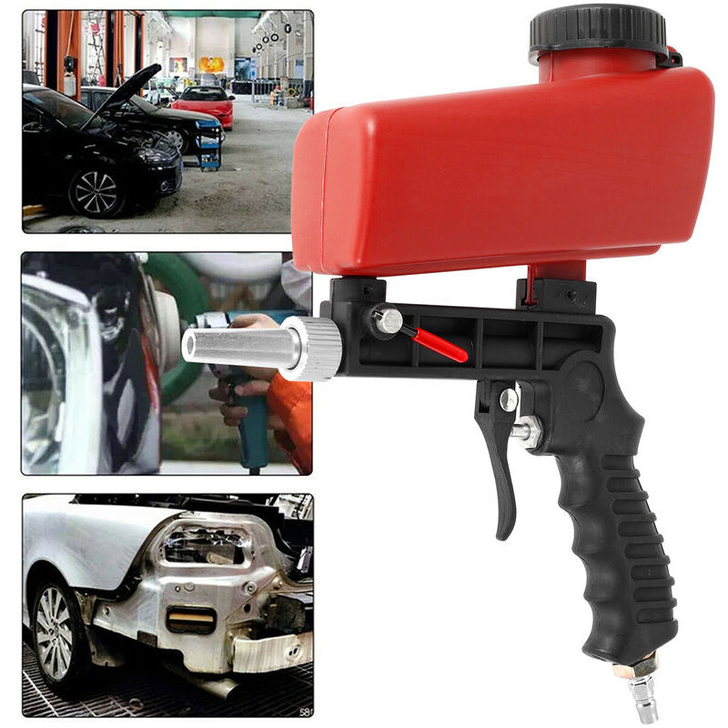 foto del prodotto ulisem pistola per sabbiatura pneumatica portatile 90psi utensile per sabbiatura portatile leggero in alluminio con gravit regolabile