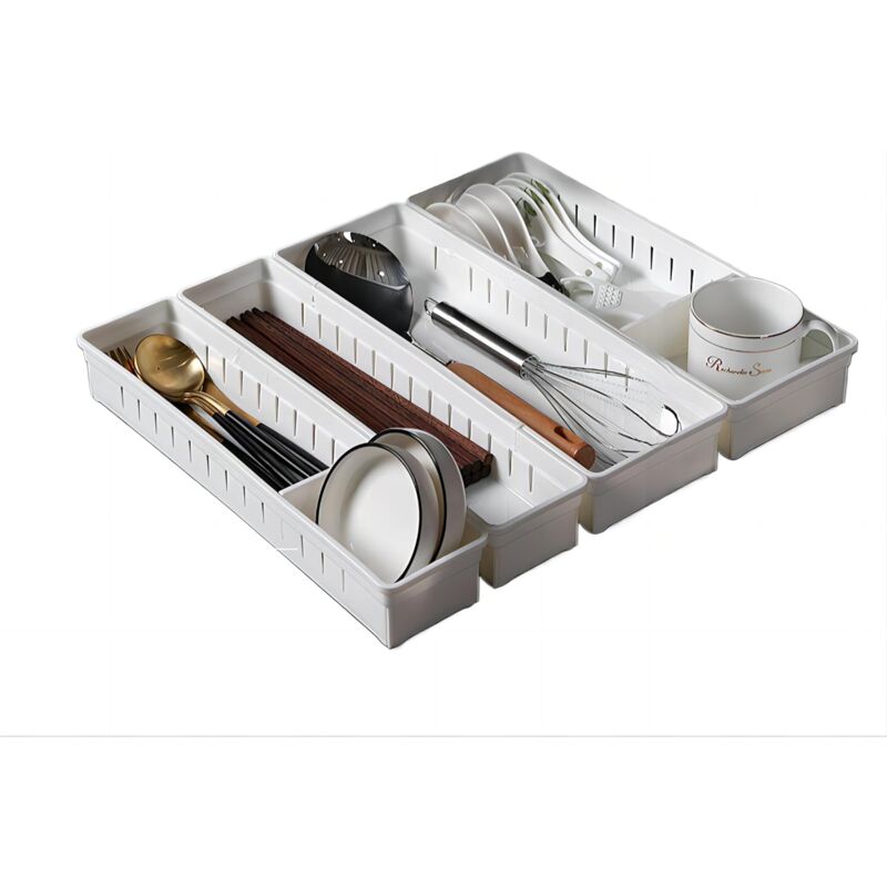 foto del prodotto ulisem portaoggetti per cassetti da cucina in omaggio, 2 grandi 2 piccoli portaoggetti multifunzionale ideale per utensili da cucina e articoli