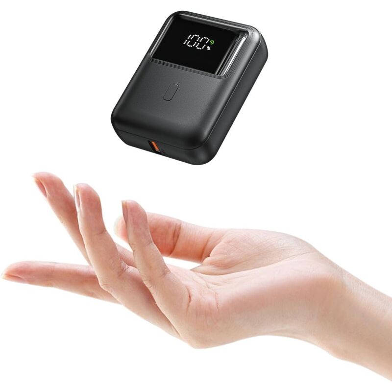 foto del prodotto ulisem power bank 10000mah, mini power bank ultra compatto da 22,5 w batteria portatile a ricarica rapida, uscita usb c e ingresso caricatore