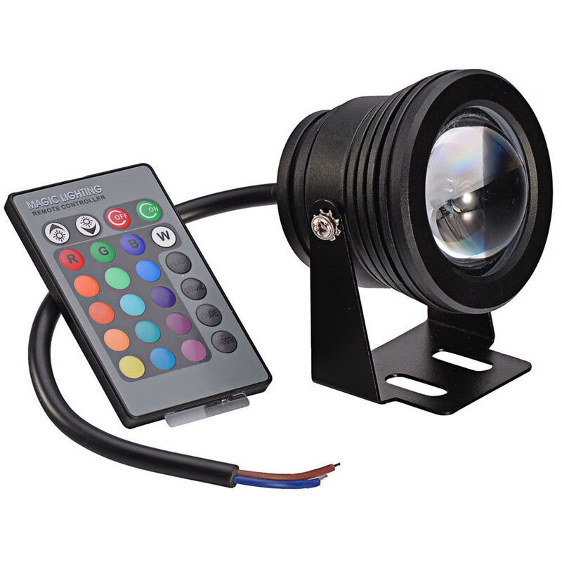 foto del prodotto ulisem proiettore da immersione a led, luce subacquea rgb impermeabile ip67, luce di inondazione a led da 10 w per illuminazione da esterno per