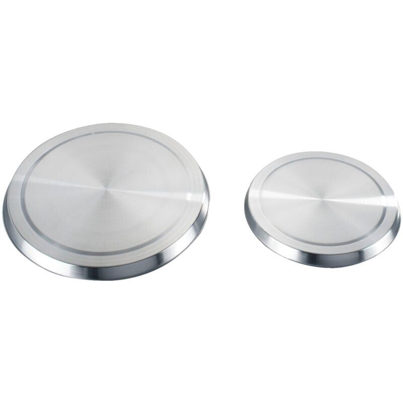 foto del prodotto ulisem protezione per fornello elettrico, coperture in lamiera d acciaio, set da 4, acciaio inossidabile, 16 e 20 cm, opaco