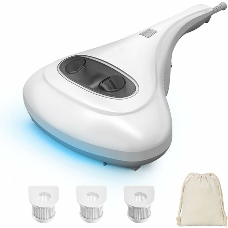 foto del prodotto ulisem pulisci materassi, aspira materassi tessili con luce di sterilizzazione uv, senza sacco, filtro hepa lavabile, con cavo