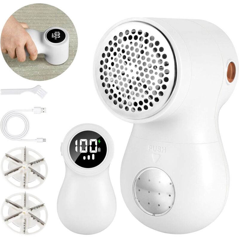 foto del prodotto ulisem rasoio elettrico per depilazione, rasoio cordless a 6 lame con display digitale intelligente, viene fornito con lame di ricambio e spazzola
