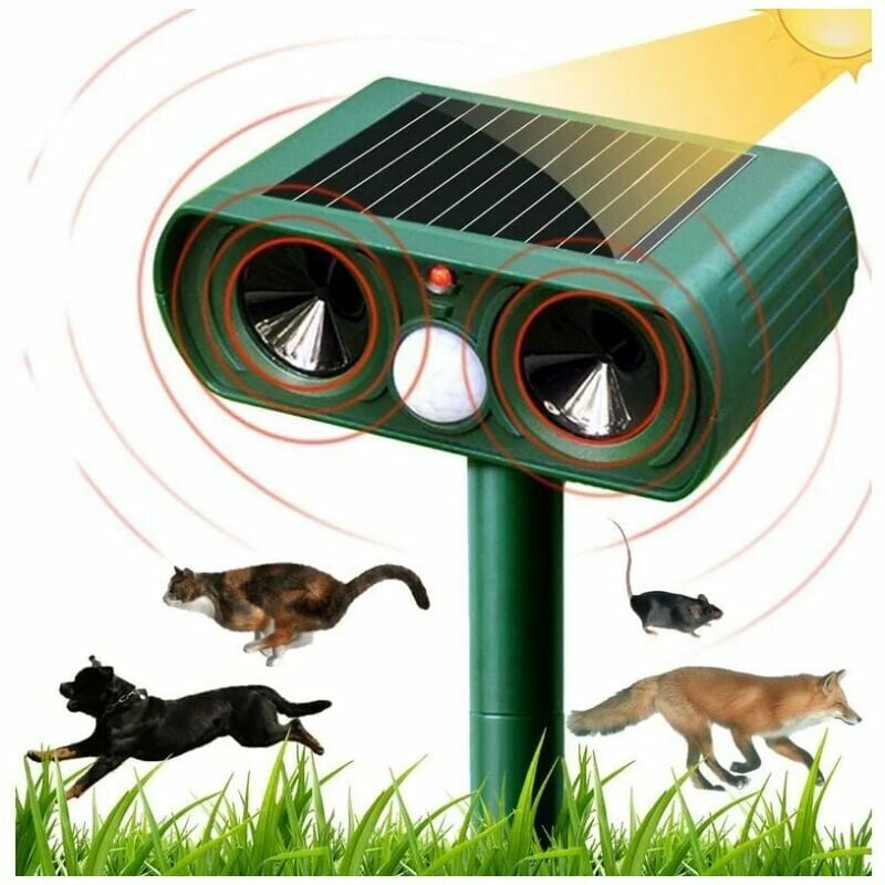foto del prodotto ulisem repellente per gatti ad ultrasuoni solare repellente per gatti da esterno sensibilit e frequenza regolabili repellente per gatti ad