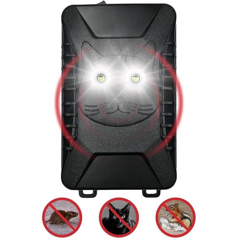 foto del prodotto ulisem repellente per roditori ad ultrasuoni per auto, 3 modalit di alimentazione, repellente per piccioni con led stroboscopico, per topi e ratti