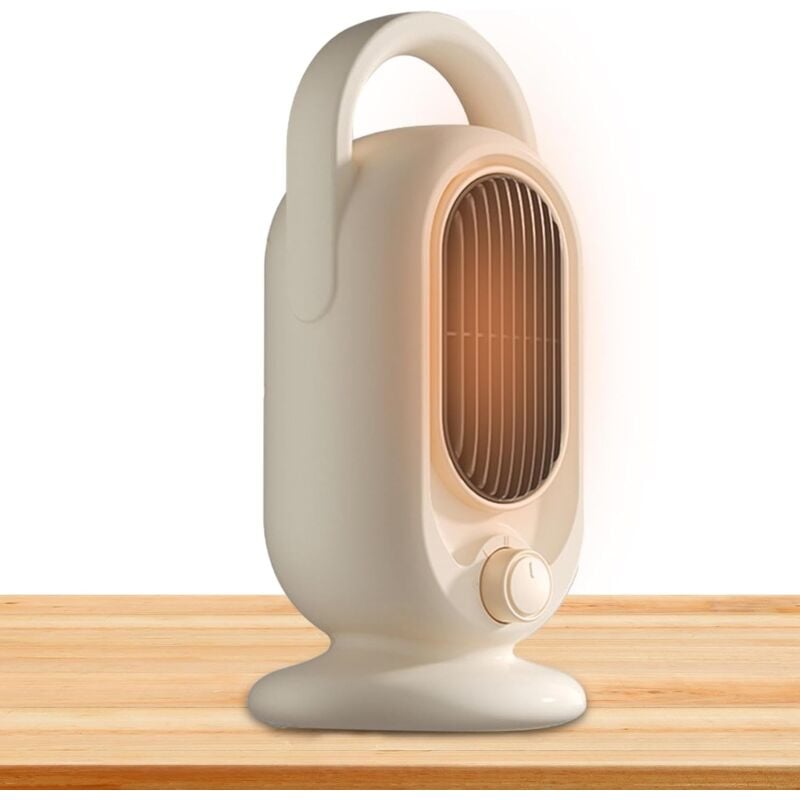 foto del prodotto ulisem riscaldatore portatile, riscaldatore elettrico riscaldatore termostatico con 2 modalit di velocit ventilatore da tavolo con protezione