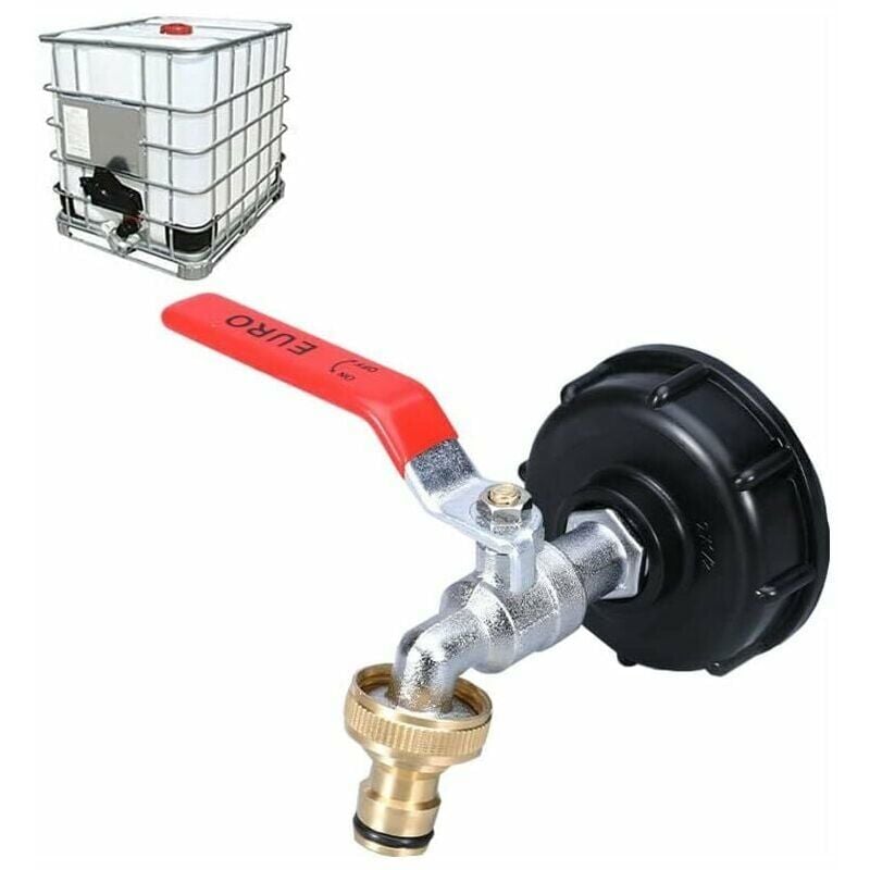 foto del prodotto ulisem rubinetto del serbatoio ibc rubinetto di raccolta dell acqua piovana da 1000 litri, adattatore per serbatoio ibc rubinetto di raccolta