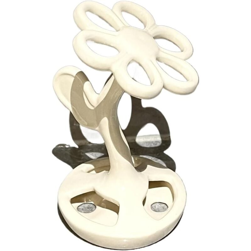 foto del prodotto ulisem scaffale portaoggetti a forma di fiore, scaffale portaoggetti creativo in ceramica, scaffale portaoggetti cosmetici per il bagno, gioielli,