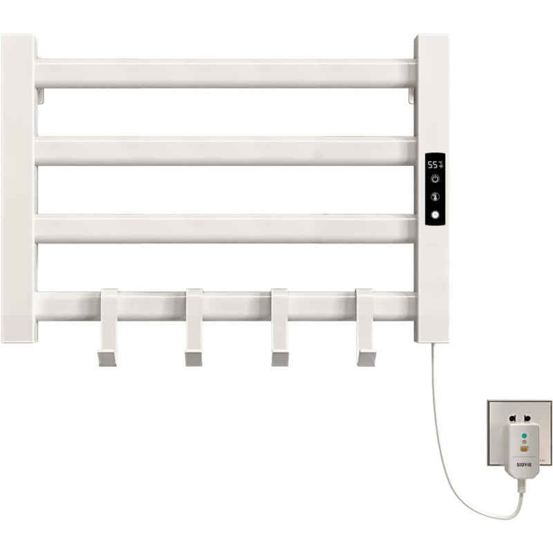 foto del prodotto ulisem scaldasalviette elettrico portasciugamani riscaldato 550x350mm portasciugamani elettrico intelligente ip24 impostazione della temperatura