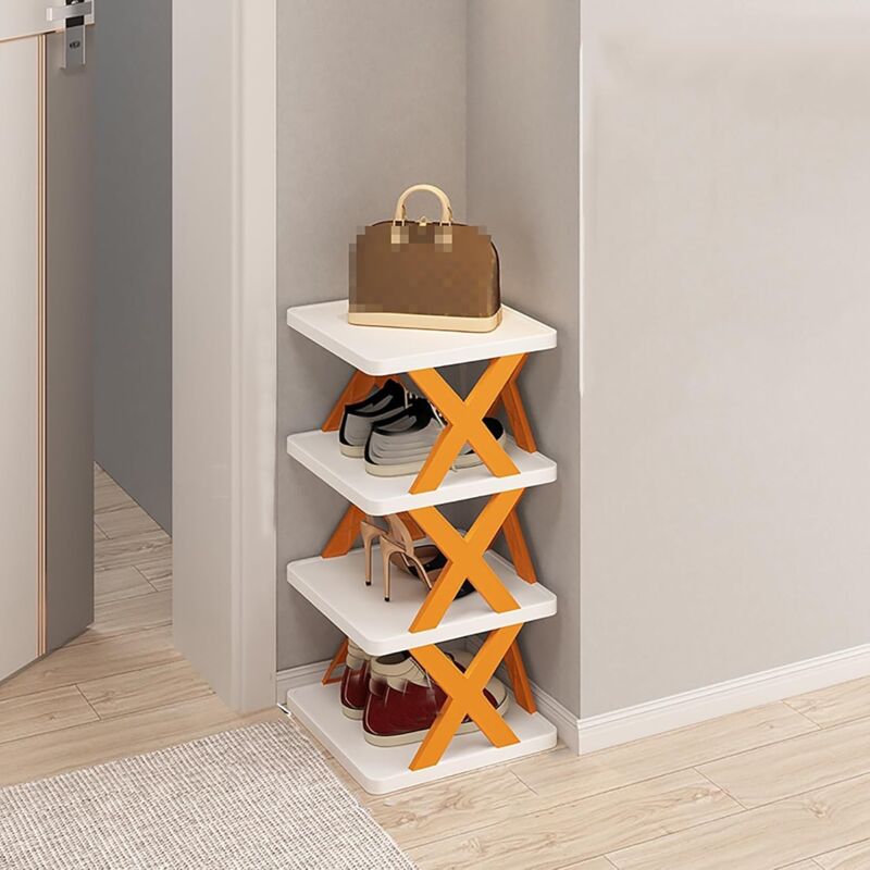 foto del prodotto ulisem scarpiera stretta, scarpiera verticale, scarpiera multifunzionale per ingresso, camera da letto, soggiorno colore arancione 