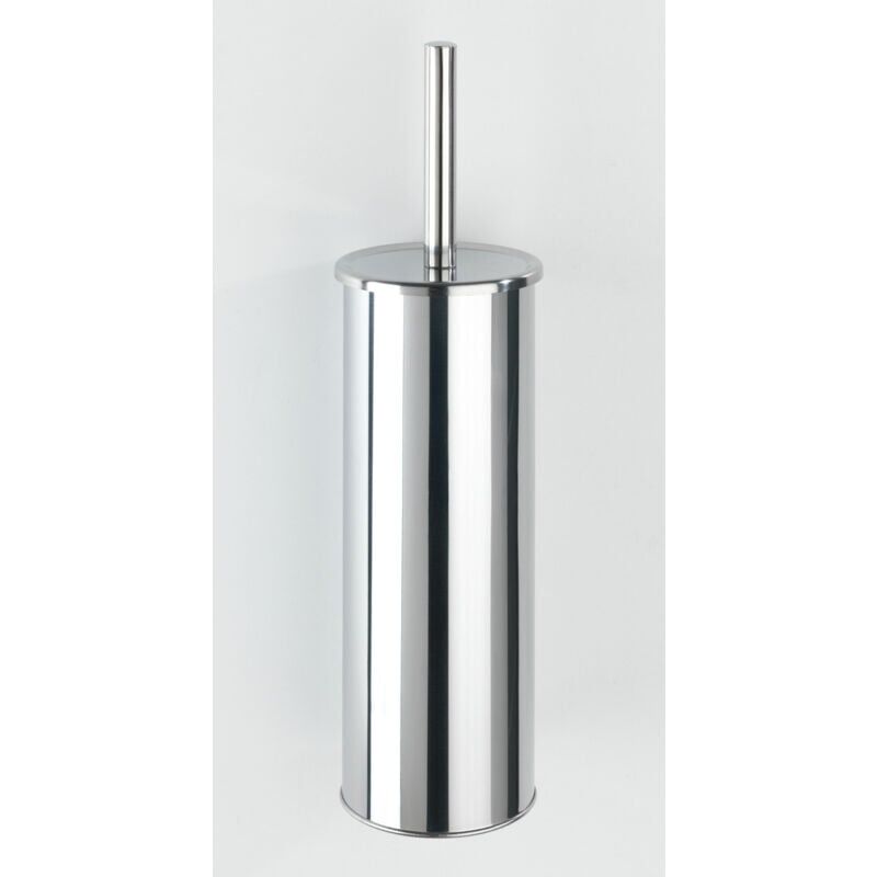 foto del prodotto ulisem scopino per wc basic da parete, scopino per wc nero, design chiuso, acciaio inossidabile, 10x37x10,5 cm, lucido