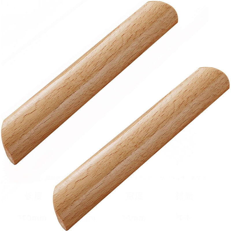 foto del prodotto ulisem set di 10 maniglie per armadio in legno a forma di ventaglio interasse 160 mm con viti