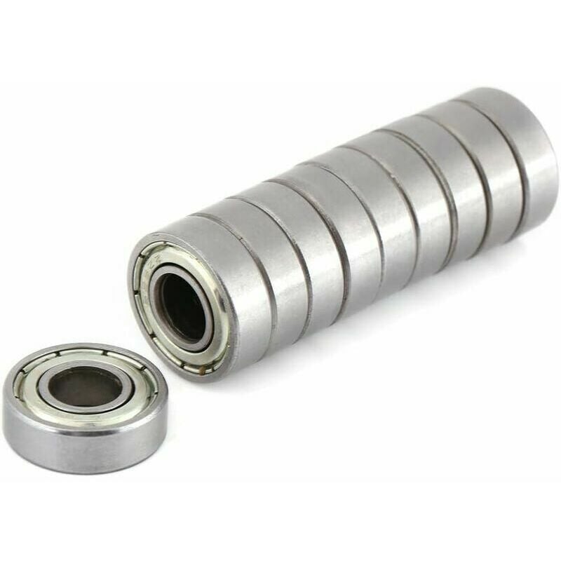 foto del prodotto ulisem set di 10 mini cuscinetti a sfera resistenti al calore con flangia, schermati, acciaio resistente, 698zz dimensioni 8x19x6mm.