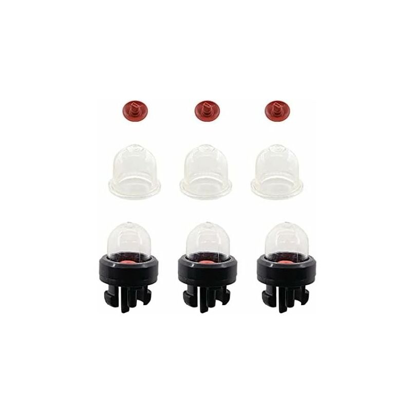 foto del prodotto ulisem set di 3 pompe primer per motoseghe stihl fs38, fs40, fs45, fs50, fs55, fs75, fs80, fs85, compatibile con i marchi ryobi, mcculloch e