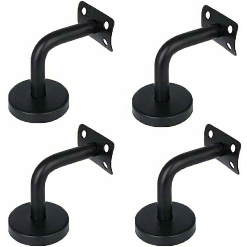 foto del prodotto ulisem set di 4 staffe per corrimano in acciaio inox, progettate per sostenere i corrimano a parete in corridoi interni, scale e soppalchi.