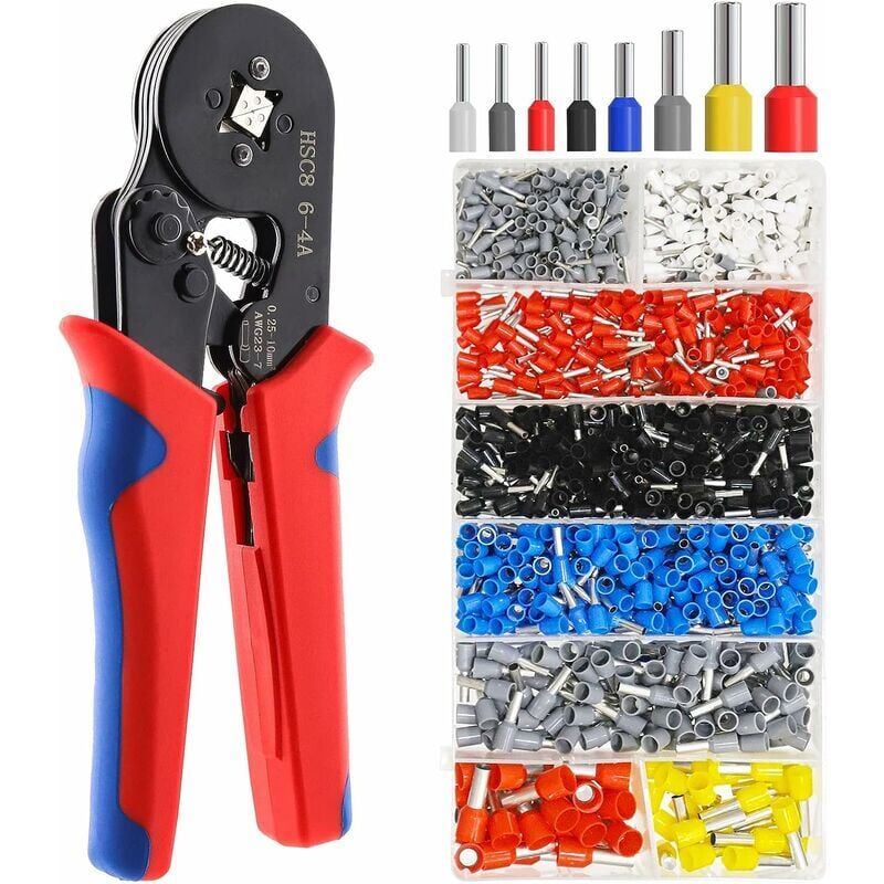 foto del prodotto ulisem set di pinze a crimpare, pinza a crimpare per terminali elettrici crimpare terminali 1250 0,5 10 mm per pinze per elettricisti terminali