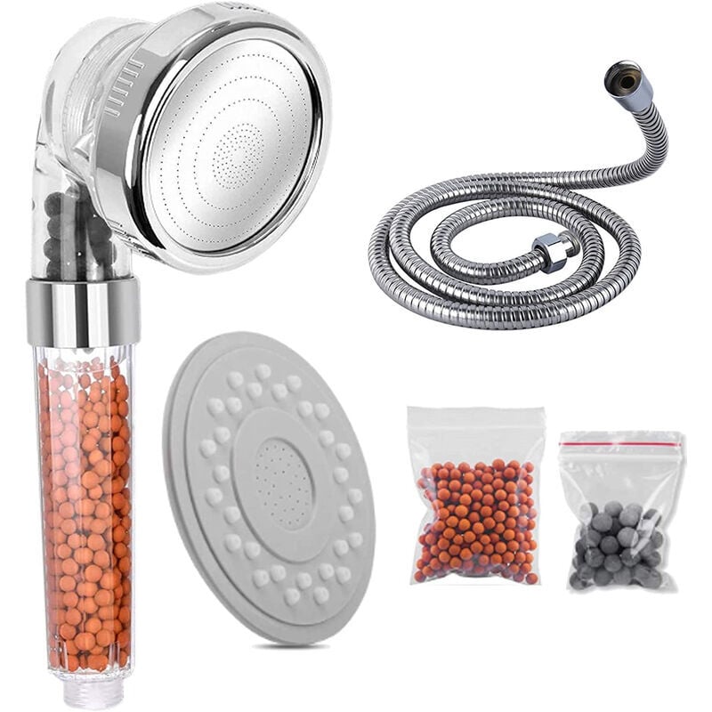 foto del prodotto ulisem soffione doccia soffione doccia anticalcare con tubo flessibile, soffione doccia a pressione e doccia idromassaggio con risparmio idrico 3