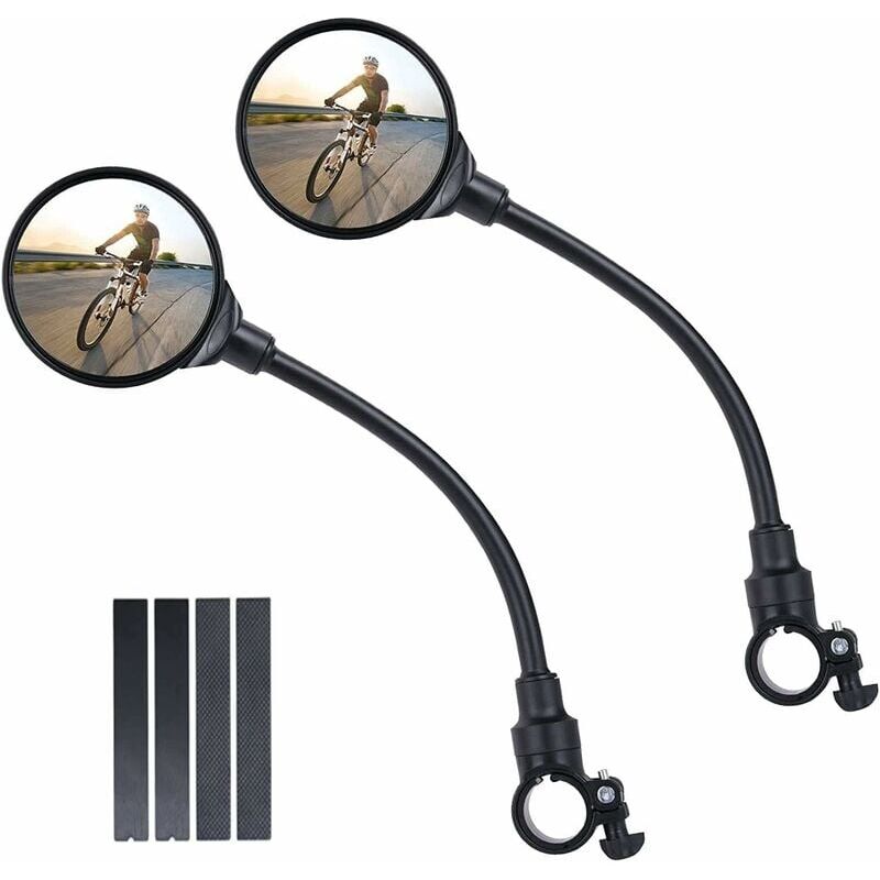 foto del prodotto ulisem specchietto retrovisore per bicicletta, 2 specchietti grandangolari per bicicletta girevoli a 360 , specchietti di sicurezza convessi in