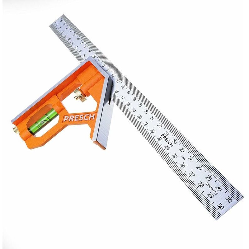 foto del prodotto ulisem squadra combinata 300 mm sistema metrico squadra combinata in metallo universale e precisa con arresto e strumento per tracciare