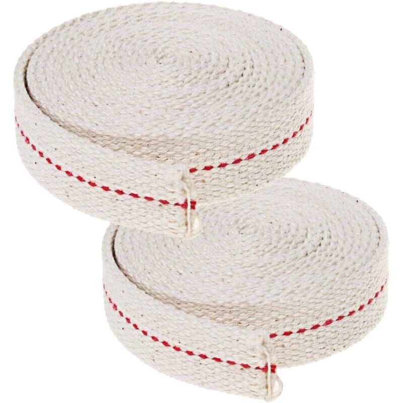 foto del prodotto ulisem stoppino per lampada in cotone da 4 metri, stoppini di ricambio per bruciatori per lampade a olio bianco confezione da 4 arcenci l