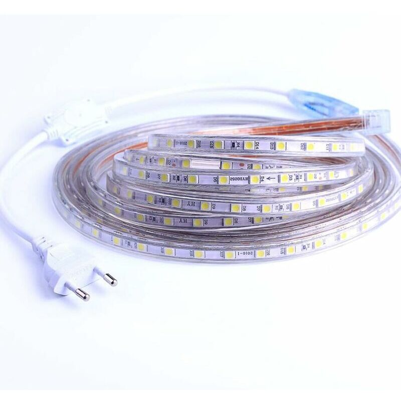 foto del prodotto ulisem striscia led ip65 impermeabile, bianco freddo, lunghezza 2 metri.