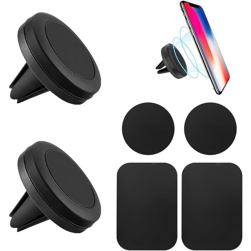 foto del prodotto ulisem supporto magnetico per telefono da auto 2 pezzi, supporto magnetico per telefono girevole a 360 gradi, installazione sicura, adatto a
