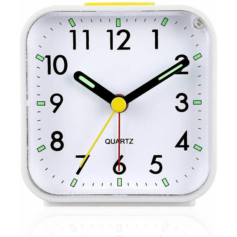 foto del prodotto ulisem sveglia analogica silenziosa senza ticchettio, sveglia dolce, segnali acustici, aumento del volume, funzioni snooze e luce, impostazione