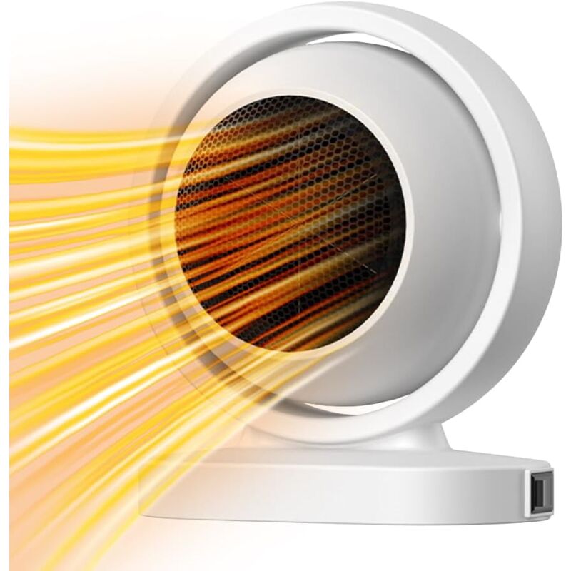 foto del prodotto ulisem termoventilatore, riscaldatore elettrico portatile silenzioso ptc, termoventilatore, mini riscaldatore elettrico, termoventilatore portatile