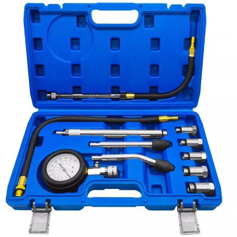 foto del prodotto ulisem tester compressione auto 11 pezzi tester compressione motore benzina cilindro manometro digitale misuratore compressione benzina 250 psi set