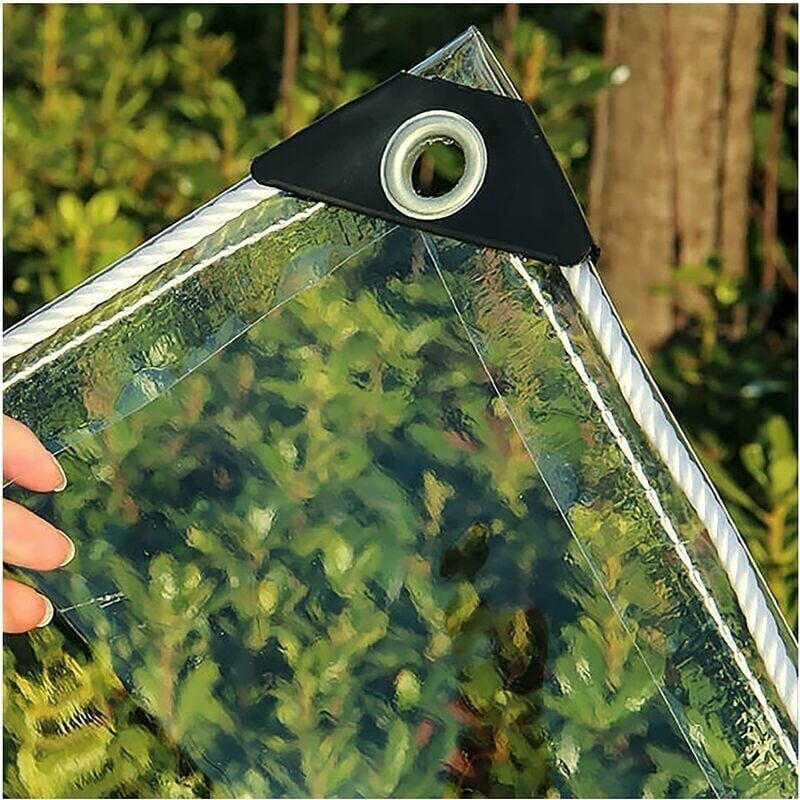 foto del prodotto ulisem trasparente con occhielli resistente pvc pergola tetto per terrazza copertura 360 g m telo industriale telo telo telo in plastica