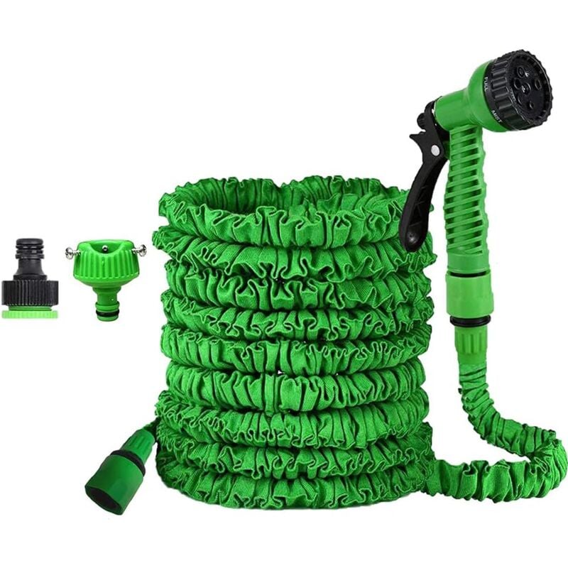 foto del prodotto ulisem tubo da giardino estensibile da 15 m con 7 funzioni di spruzzo, adatto per irrigare piante, lavaggio auto, docce per animali.