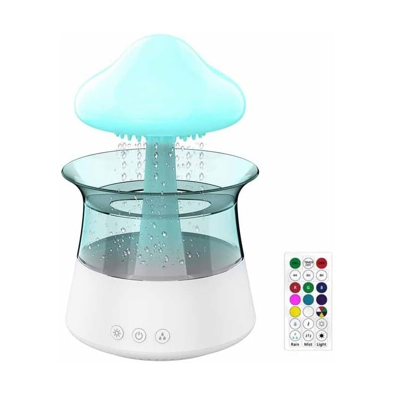 foto del prodotto ulisem umidificatore nimbus per camere da letto e camerette, diffusore di olio a forma di fungo con luce led a 7 colori che pu essere utilizzato