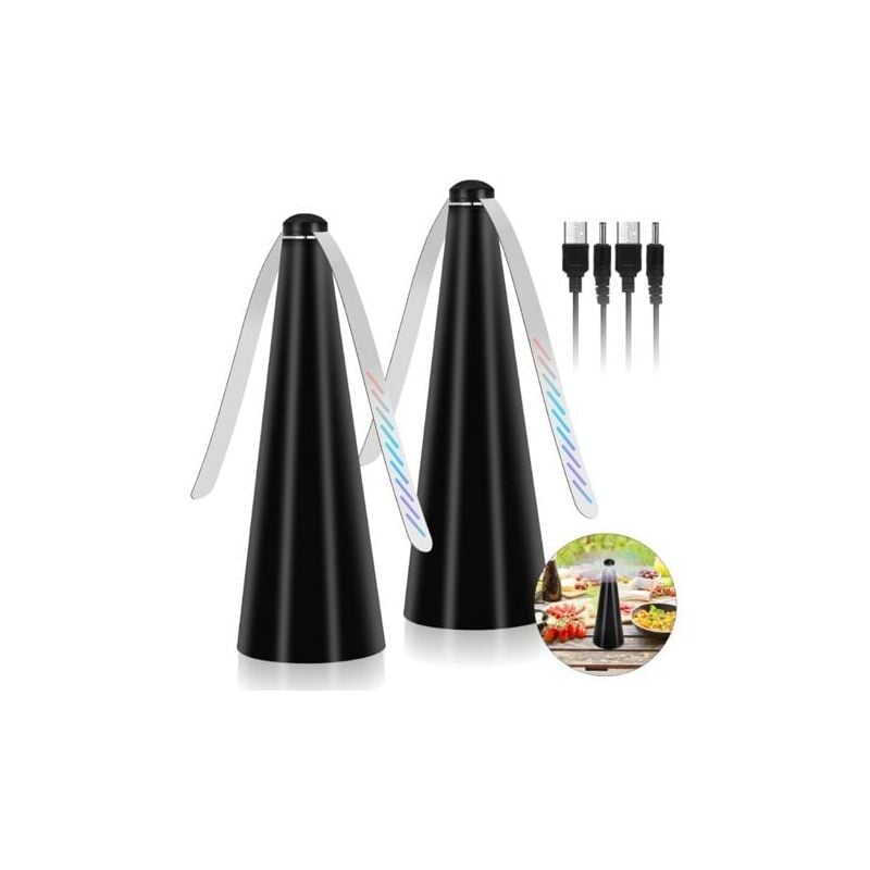 foto del prodotto ulisem ventilatore antimosche, set 2 repellenti antizanzare senza utilizzo di prodotti chimici, tiene lontane mosche e insetti dal cibo, per sala