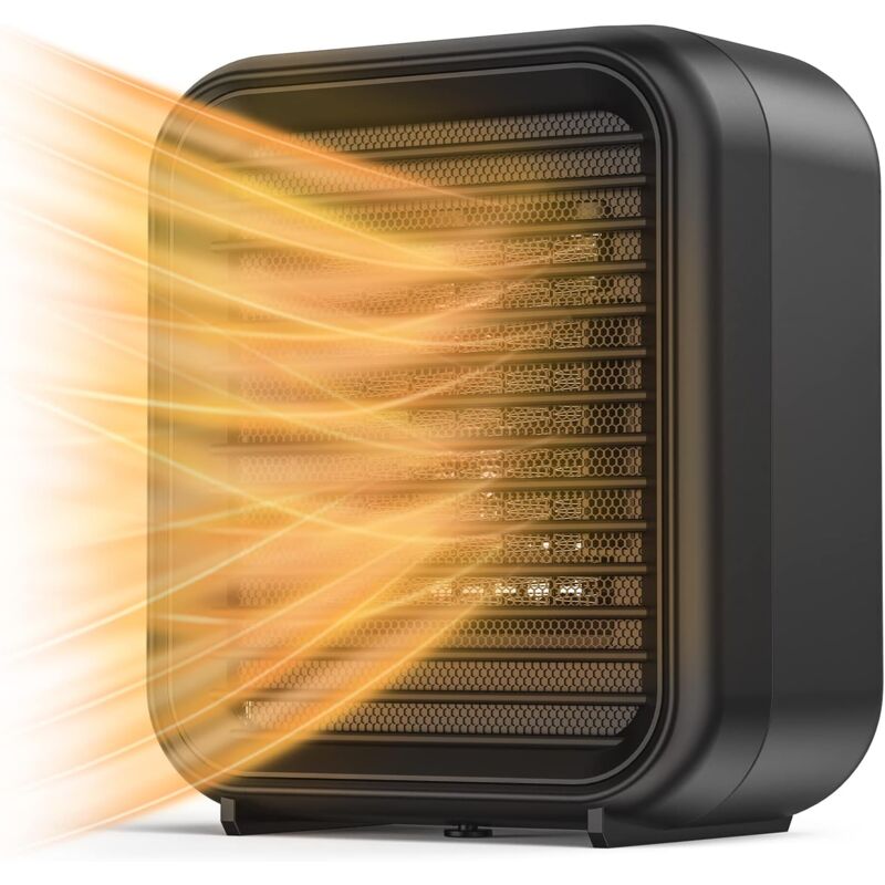 foto del prodotto ulisem victop mini riscaldatore ceramico 800 w riscaldatore elettrico 2 livelli di potenza mini termoventilatore elettrico con protezione dal vento