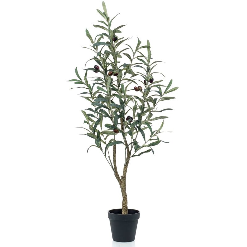 foto del prodotto ulivo artificiale 90 cm in vaso di plastica emerald