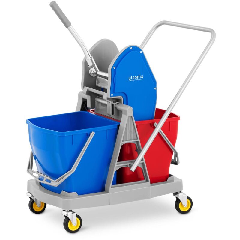 foto del prodotto ulsonix carrello pulizie professionale con secchio lavapavimenti doppio strizzatore