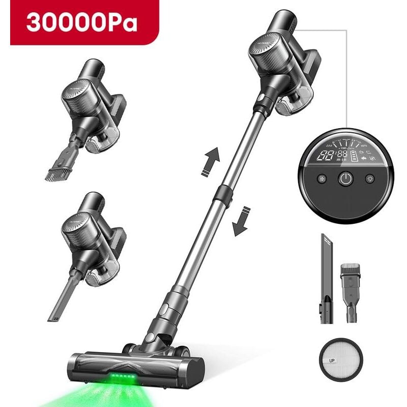 foto del prodotto ultenic u12 vesla aspirapolvere senza fili, anti groviglio, green eye tecnologia, 30000pa, 1l, 450w, scopa elettrica potente, 45 min autonomia