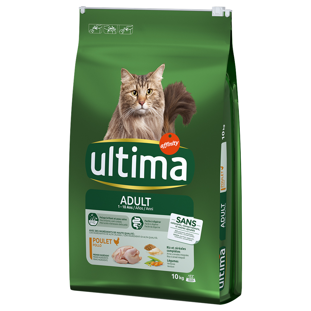 foto del prodotto ultima cat adult pollo crocchette per gatti 10 kg