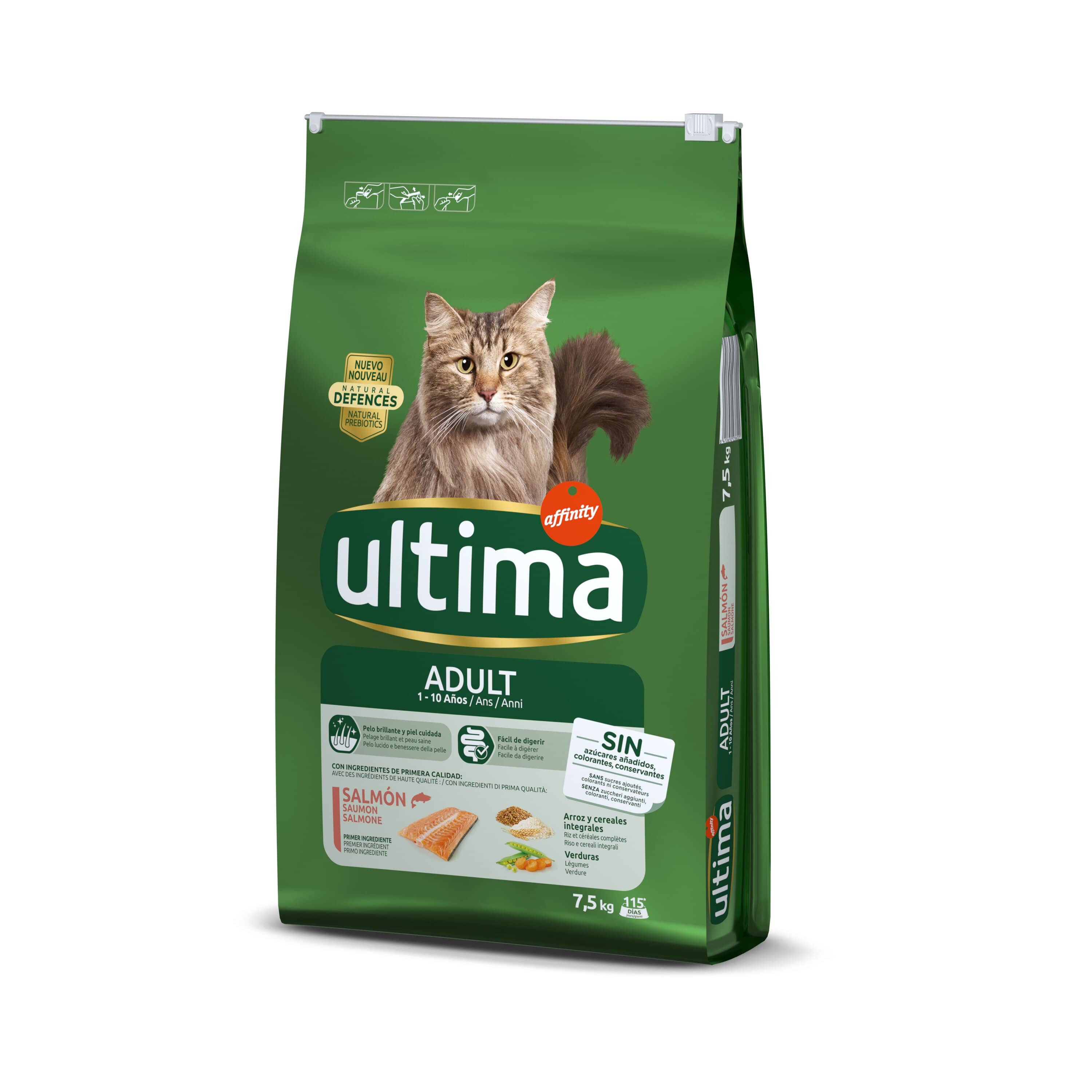 foto del prodotto ultima cat adult salmone crocchette per gatto 7,5 kg