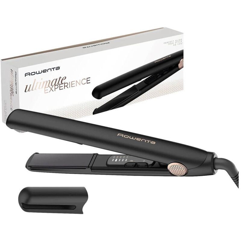 foto del prodotto ultimate experience piastra per capelli nero rowenta