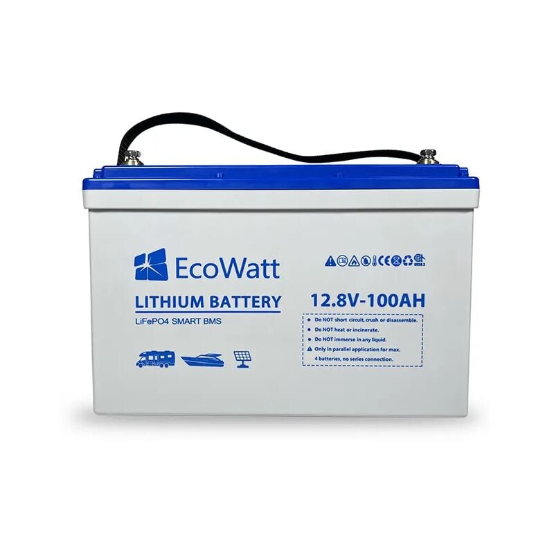 foto del prodotto ultimatron batteria al litio 12v 100ah con bms ecowatt france