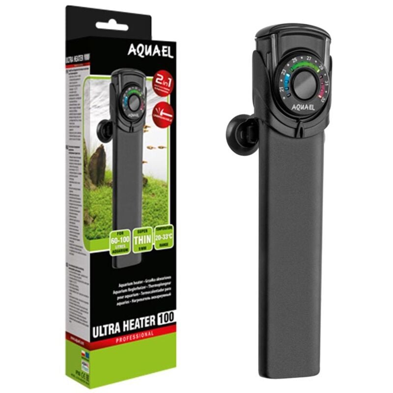 foto del prodotto ultra heater riscaldatore elettronico per vasche fino a 25 litri wattaggio riscaldatori e lampade terrario 100w aquael